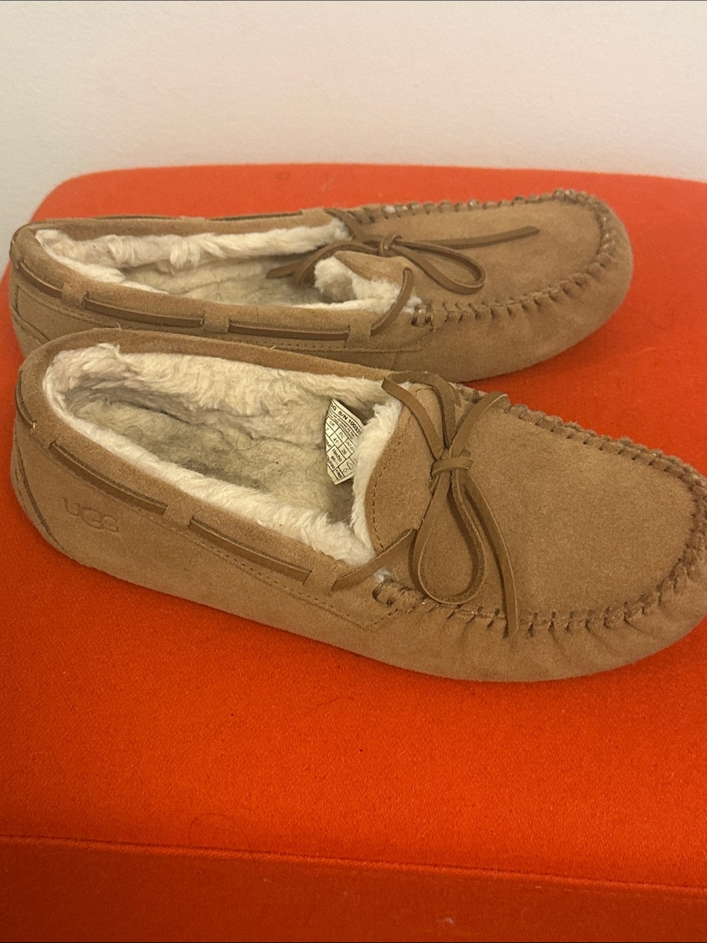 UGG Men's Suede Moccasin Slippers - Chestnut Brown